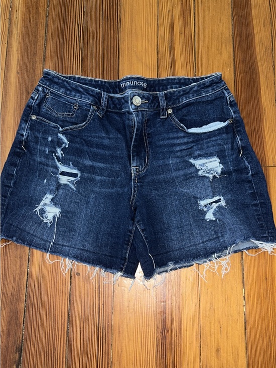 Maurices Pants - Maurices Dark Blue Distressed Denim Shorts